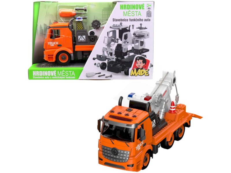 Auto jeřáb, světlo a zvuk, na baterie, 30 cm