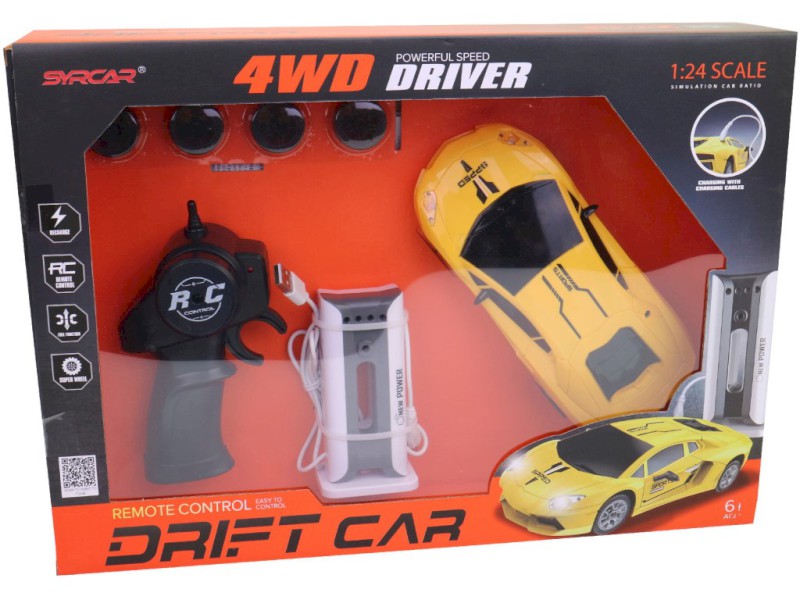 Elektroauto na ovládání, 19 cm, vyměnitelná kola, funkce driftování, nabíjecí stanice