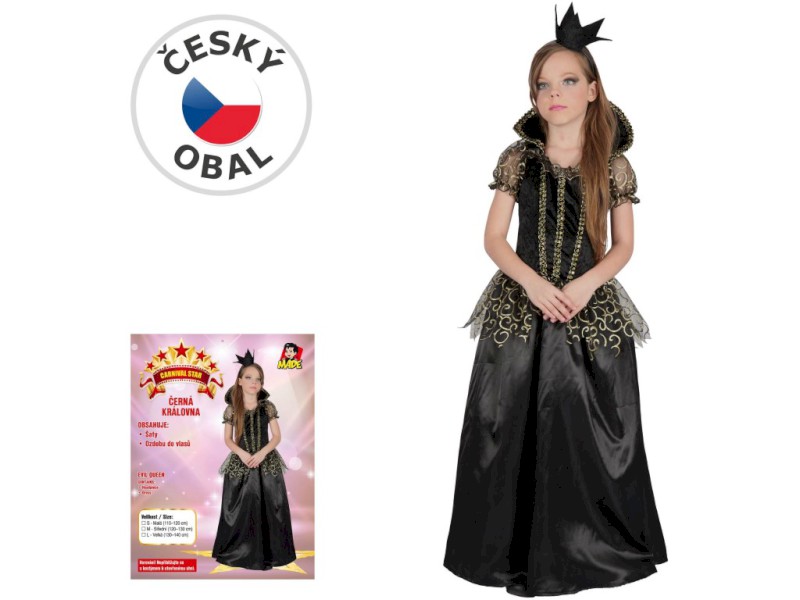 09203 - Šaty na karneval - zlá královna, 130 - 140 cm