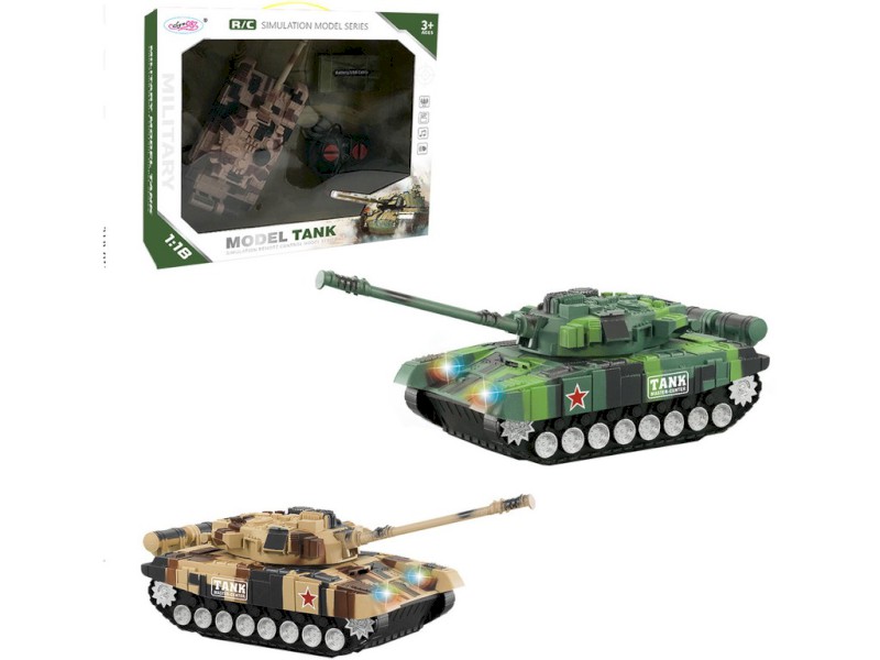 16041 - Tank na dálkové ovládání, světlo, zvuk, 11,5 x 20 x 9 cm