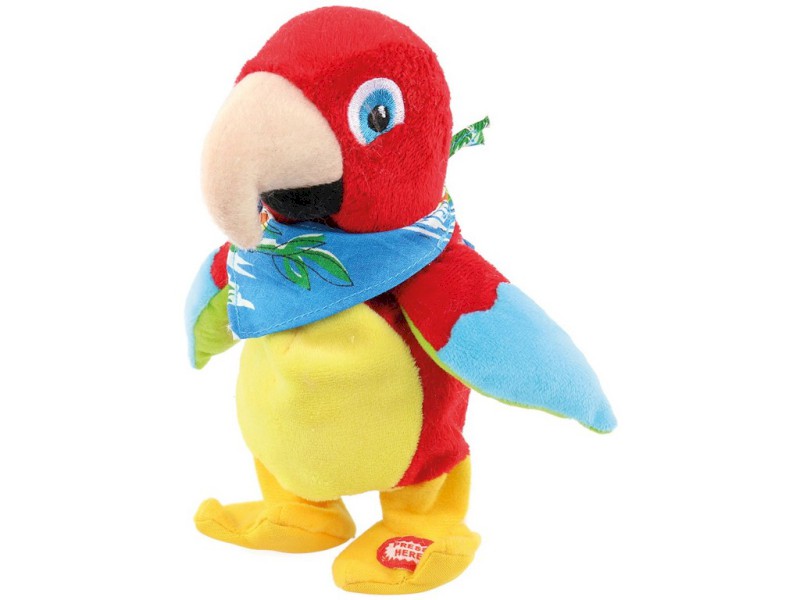 03695 - Papoušek opakující a chodící, 22 cm