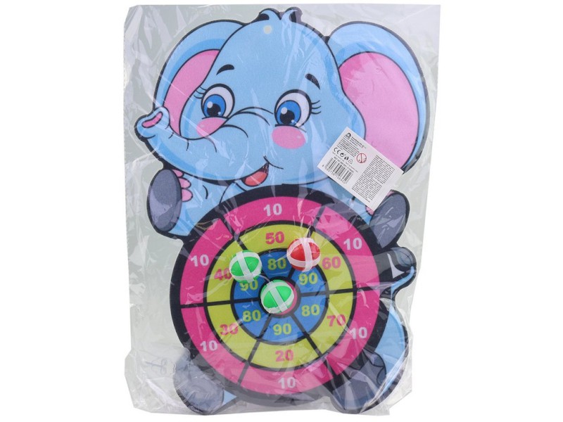 10645 - Terč - slon, s míčky, 45 x 32,5 cm