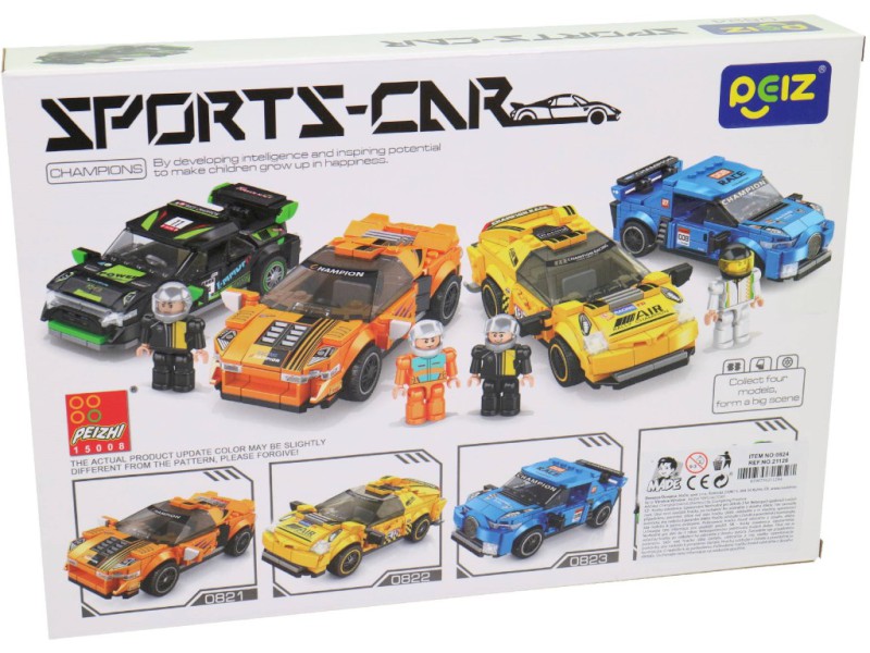 Malý mechanik kostky, závodní auto, 194 kostek