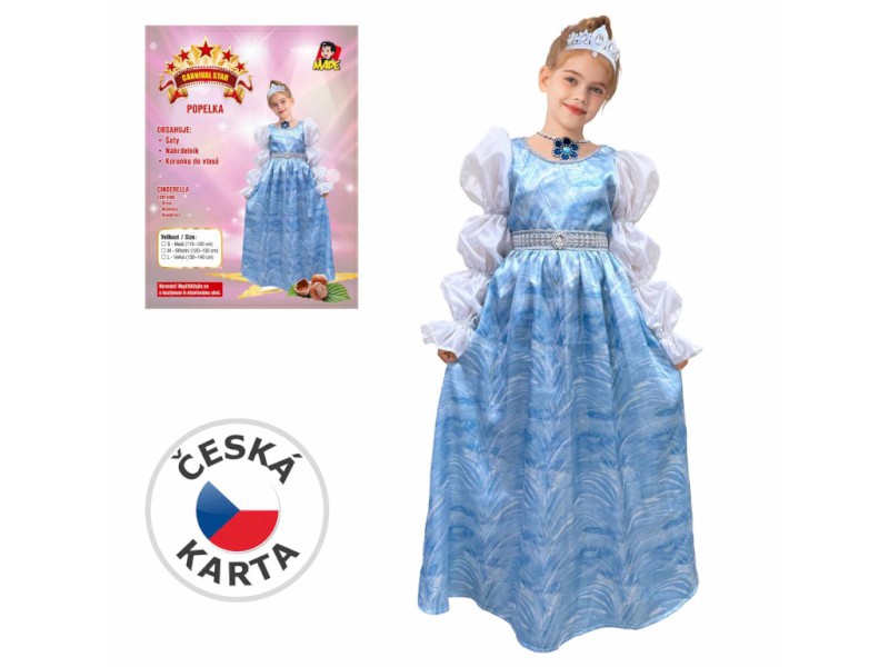 Šaty na karneval - Popelka, 110-120 cm