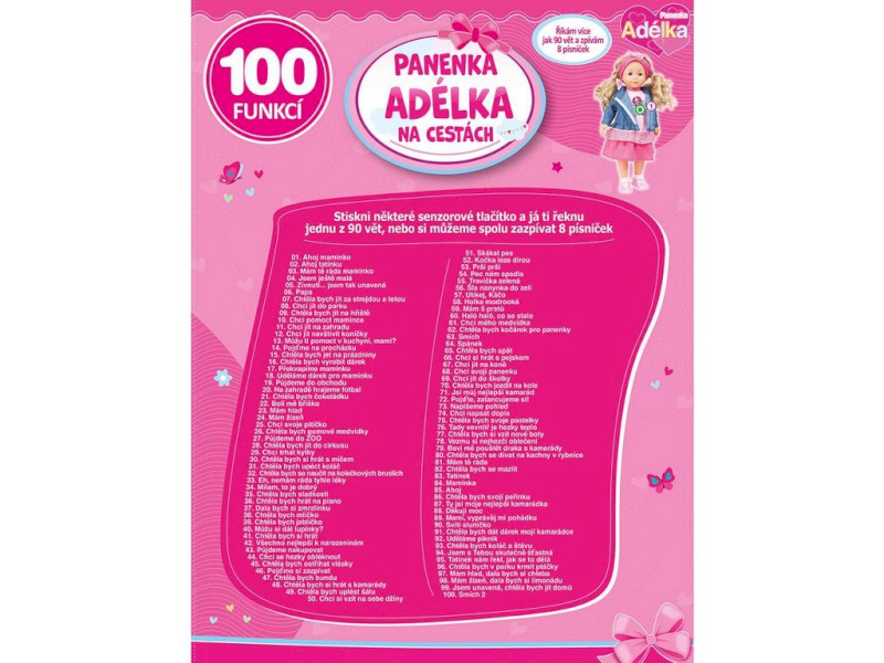 08467 - Panenka Adélka 100 větá , 42 cm