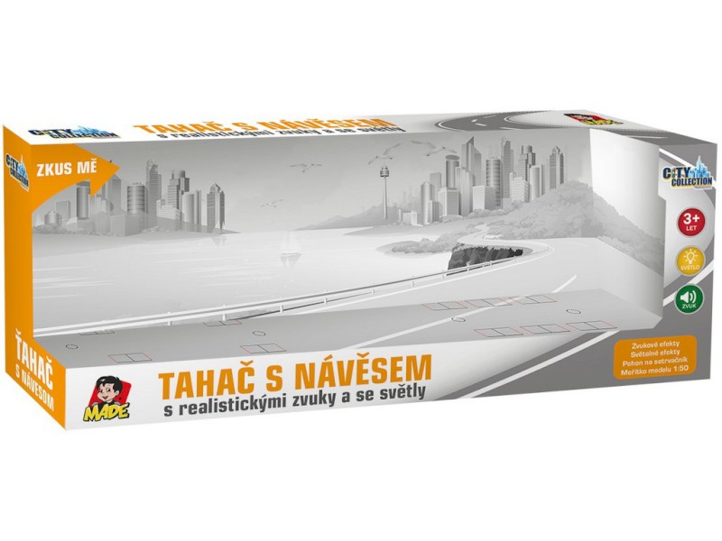 08432 - Kamion se dvěma kontejnery na setrvačník, 8 x 33 x 5 cm