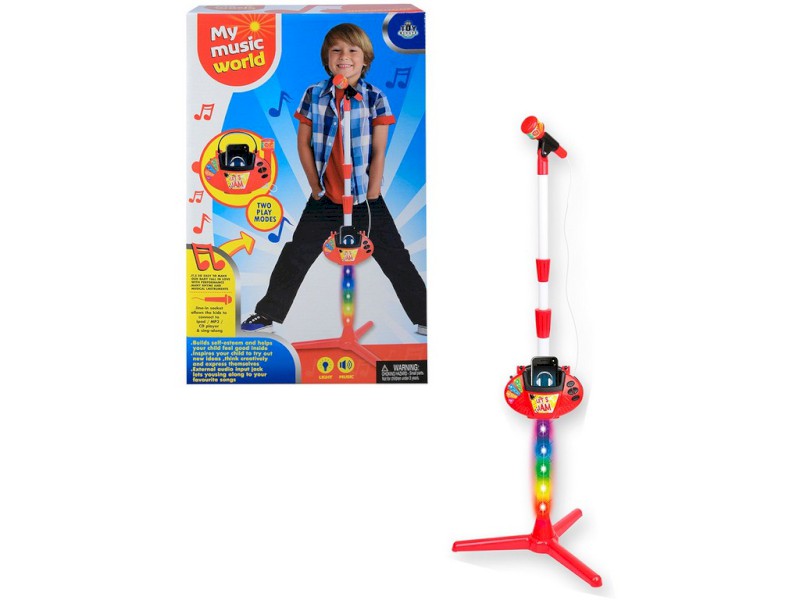 07993 - Mikrofon na baterie, s příslušenstvím (MP3, IPAD, přehrávač), 39 x 25 x 9 cm