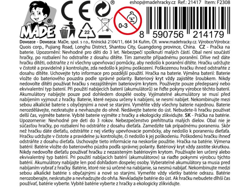 21417 - Pračka na baterie