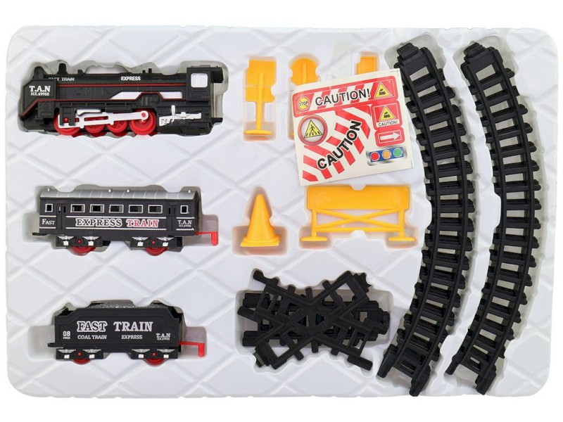 14441 - Vlaková souprava, na baterie, se světlem, 23 ks, 36,5 x 4,5 x 24,5 cm