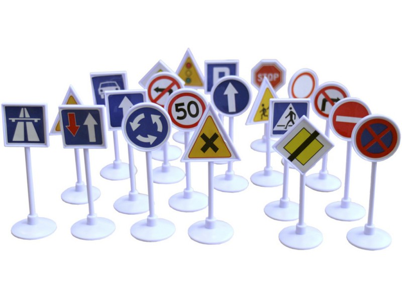 89491 - Dopravní značky na kartě 21 ks, 18 x 16 cm
