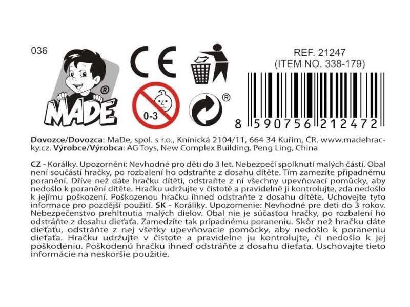 Korálky, 27 x 15 x 2,5 cm