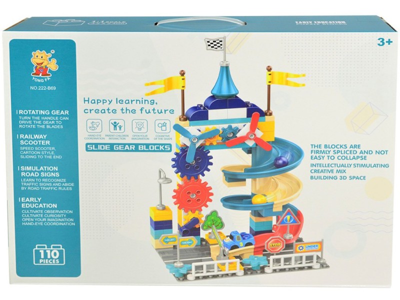 11506 - Kostky s kuličkodráhou, 110 ks, 43 x 26 x 26 cm