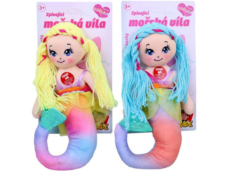 15648 - Panenka textilní - mořská panna, 38 cm