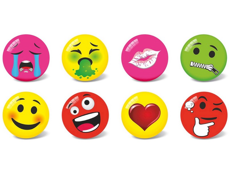 02696 - Míč s obličejem - malý, 11 cm