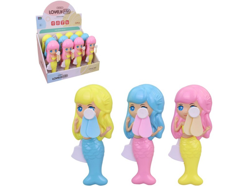 16024 - Větráček, mořská panna, 17 cm